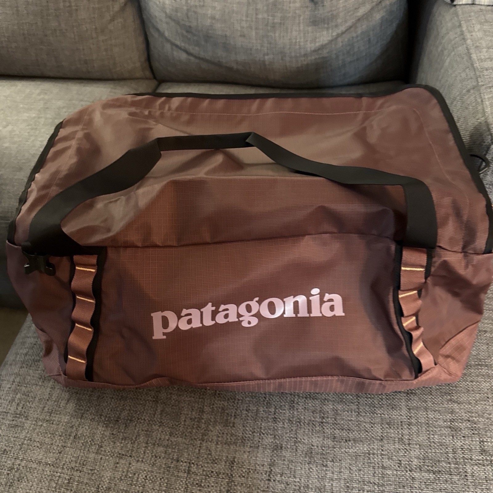 Brand New Patagonia Black Hole Duffel 55L w cute small MTV Hiphop logo