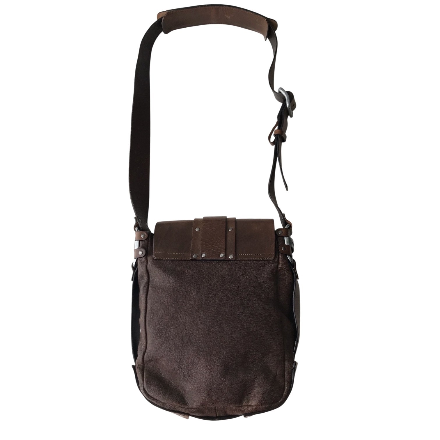 DIESEL Vintage All Leather Bag Medieval Studded Industrial Rivets Steampunk 00s