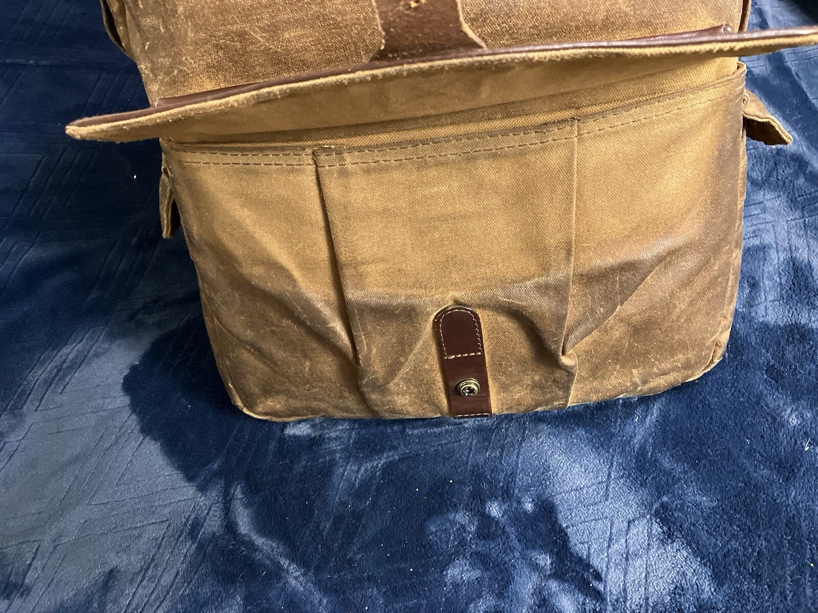Mission Mercantile Backpack Waxed Canvas Leather Large Laptop Day Bag ISSUES
