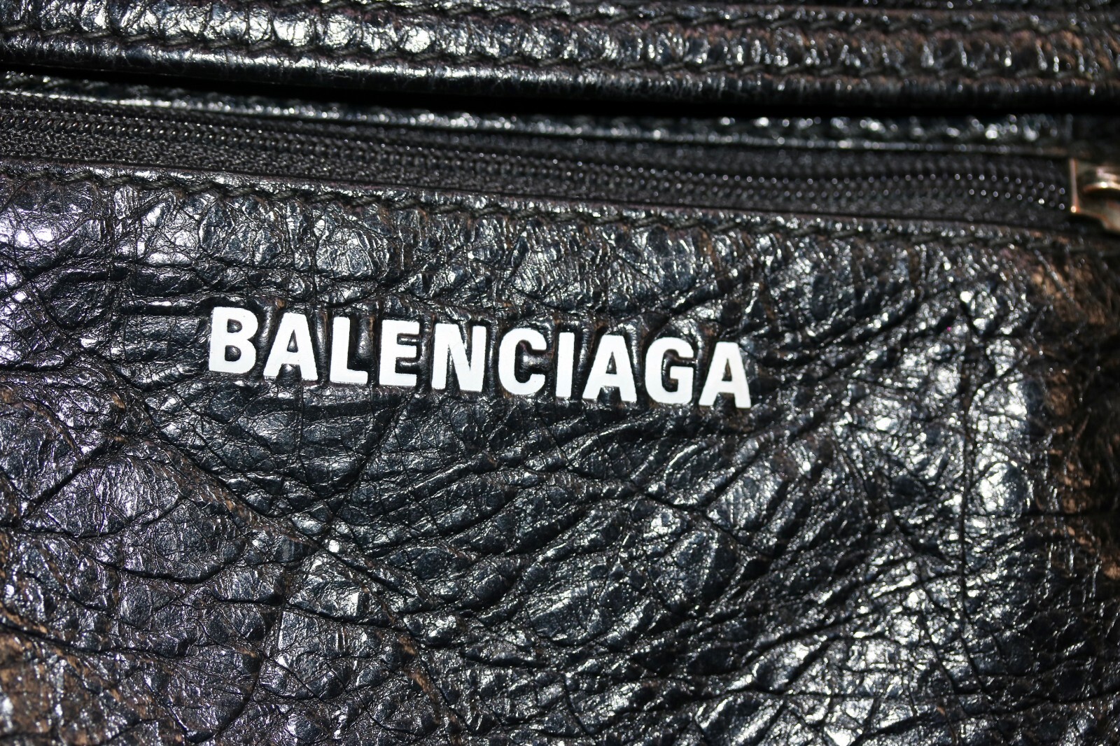 Balenciaga Men’s Explorer Small Pouch Crossbody Bag Black Arena Lambskin Leather