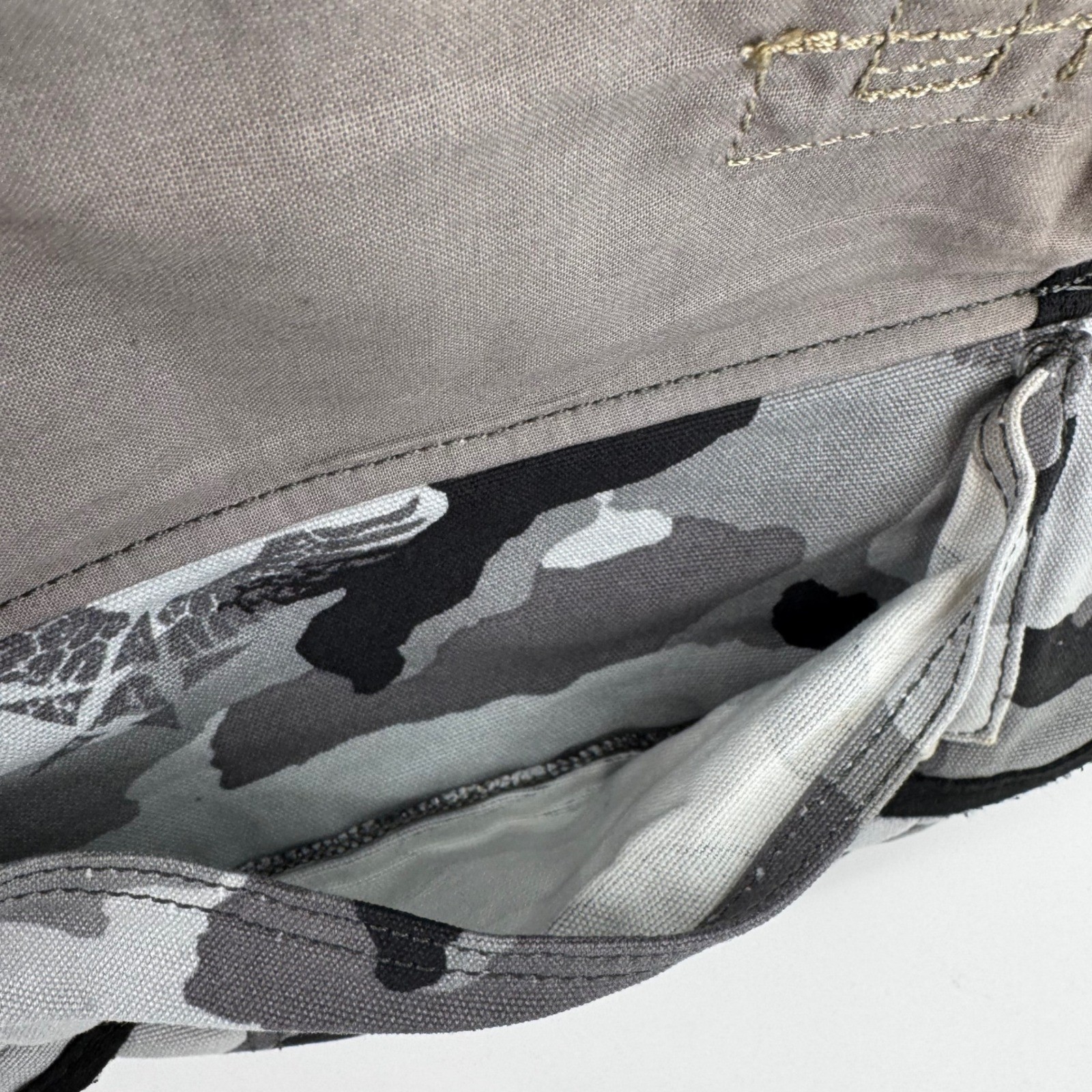 Vintage Avirex USA Grey Camo Square Messenger Bag Canvas Crossbody Gorpcore