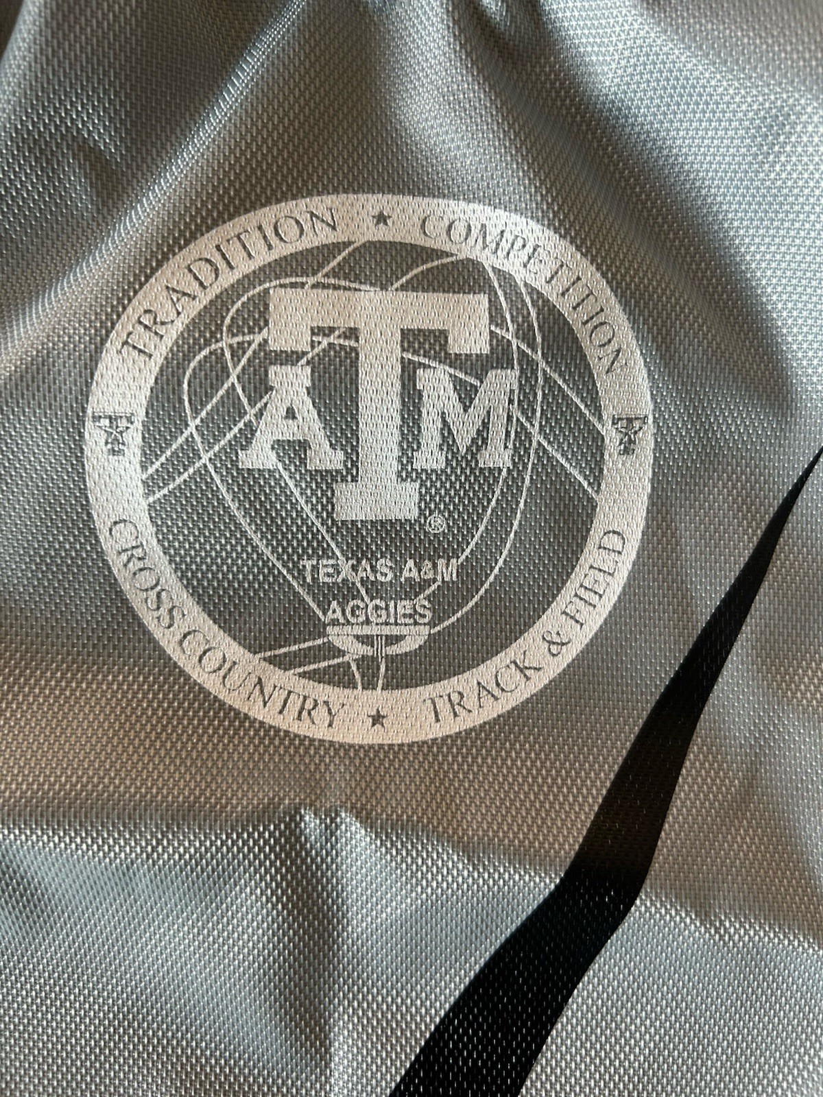 Nike Texas A&M Drawstring Cross Country Track and Field Bag Grey Black