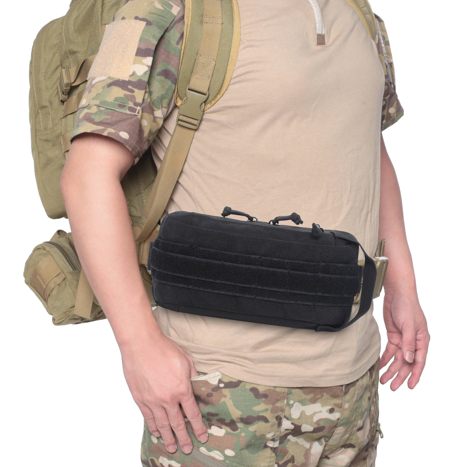 Tactical Molle Sling Bag Chest Shoulder Daypack Crossbody EDC Utility Phone Bag
