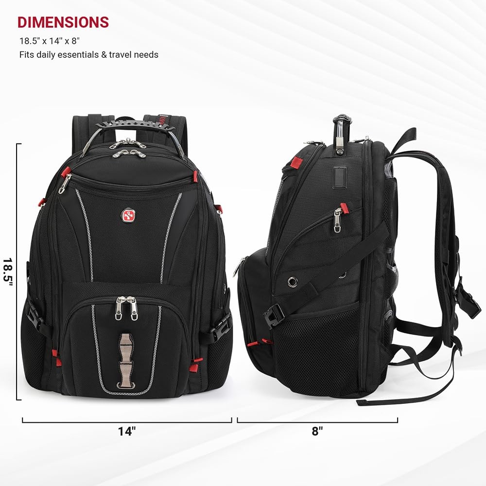 star cloud 17 Inch Travel Laptop Backpack,Business Tech Backpack with USB & T…