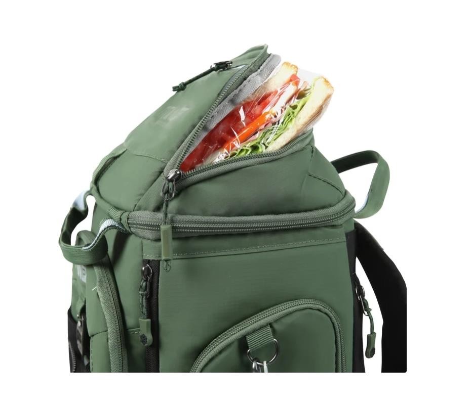 Titan PRO Backpack Cooler Green 26-Can Ice Walls Pockets Insulated Compartments