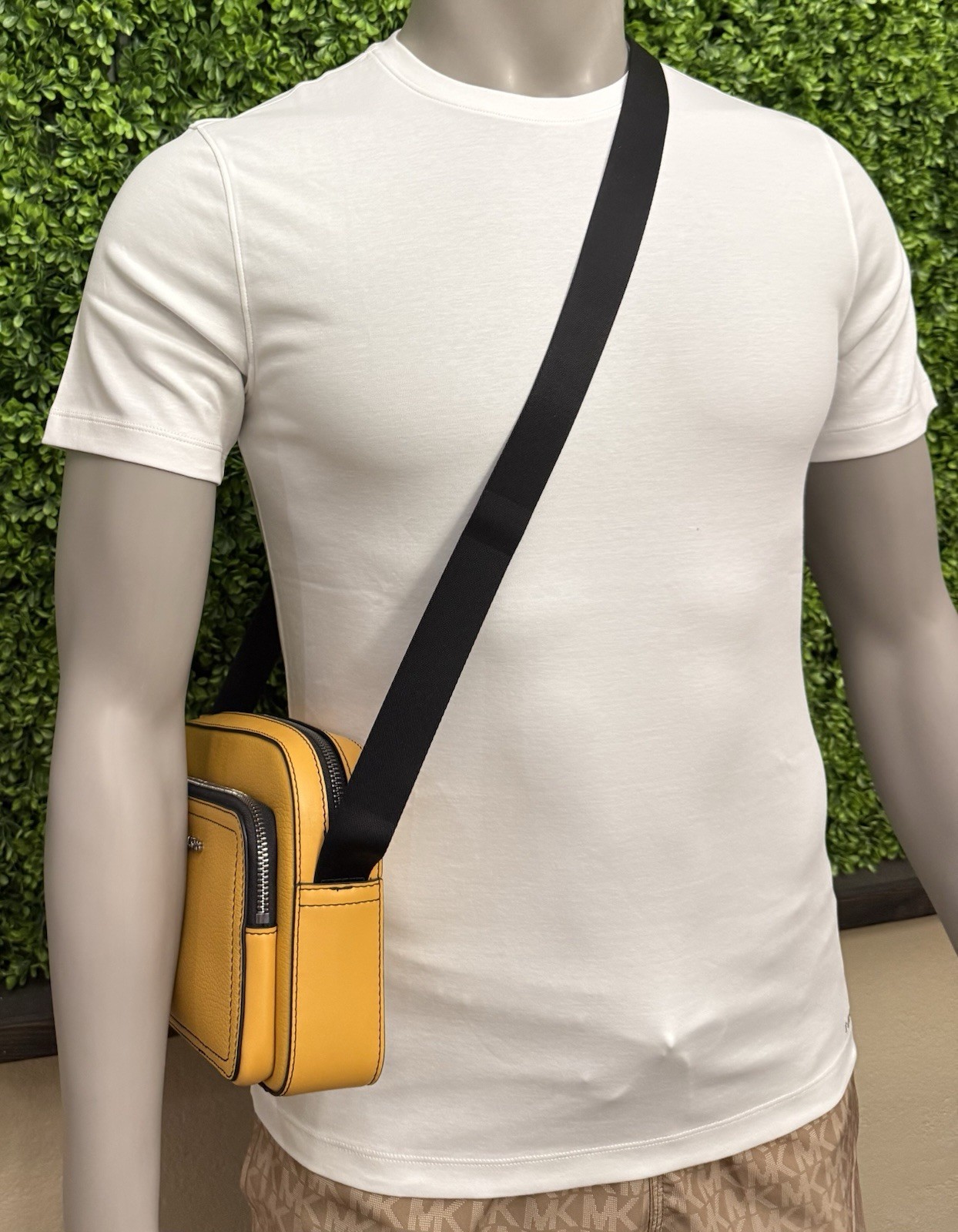 Michael Kors Cooper East West Shoulder Crossbody Flight Bag Yellow