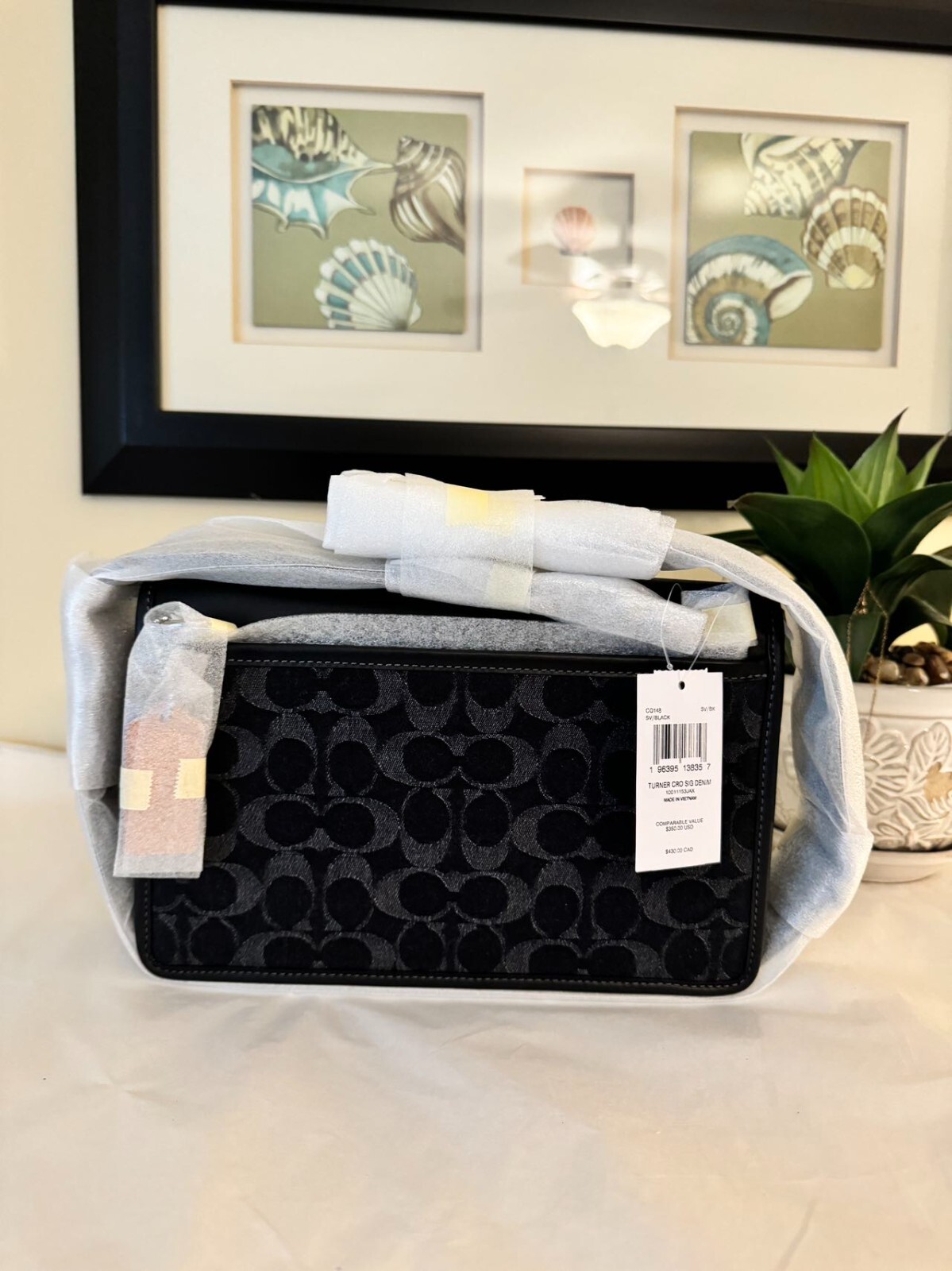 NWT ❤️Coach Turner Flap Crossbody In Signature Denim CQ148
