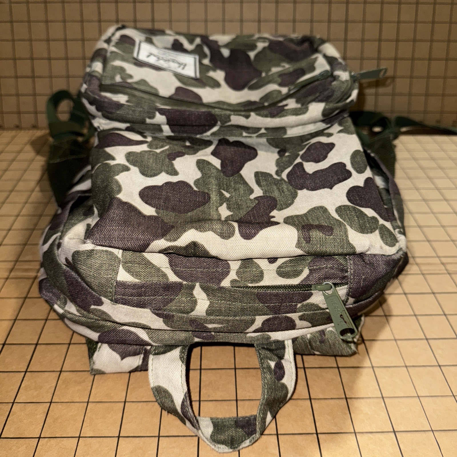 Herschel Supply Co Camo Backpack 15” Canvas Army Green School Laptop Utility Bag