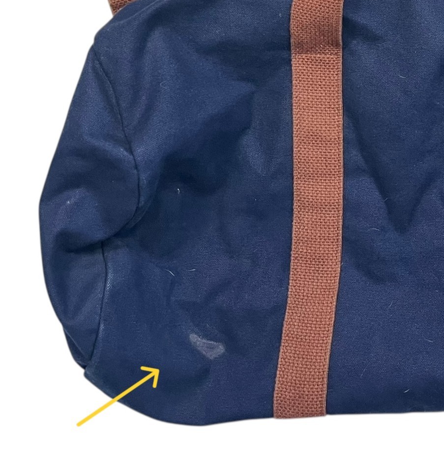 BLUE CLAW x USA MADE Blue/Brown CANVAS DUFFLE BAG Travel Gym Camping Hike Gear