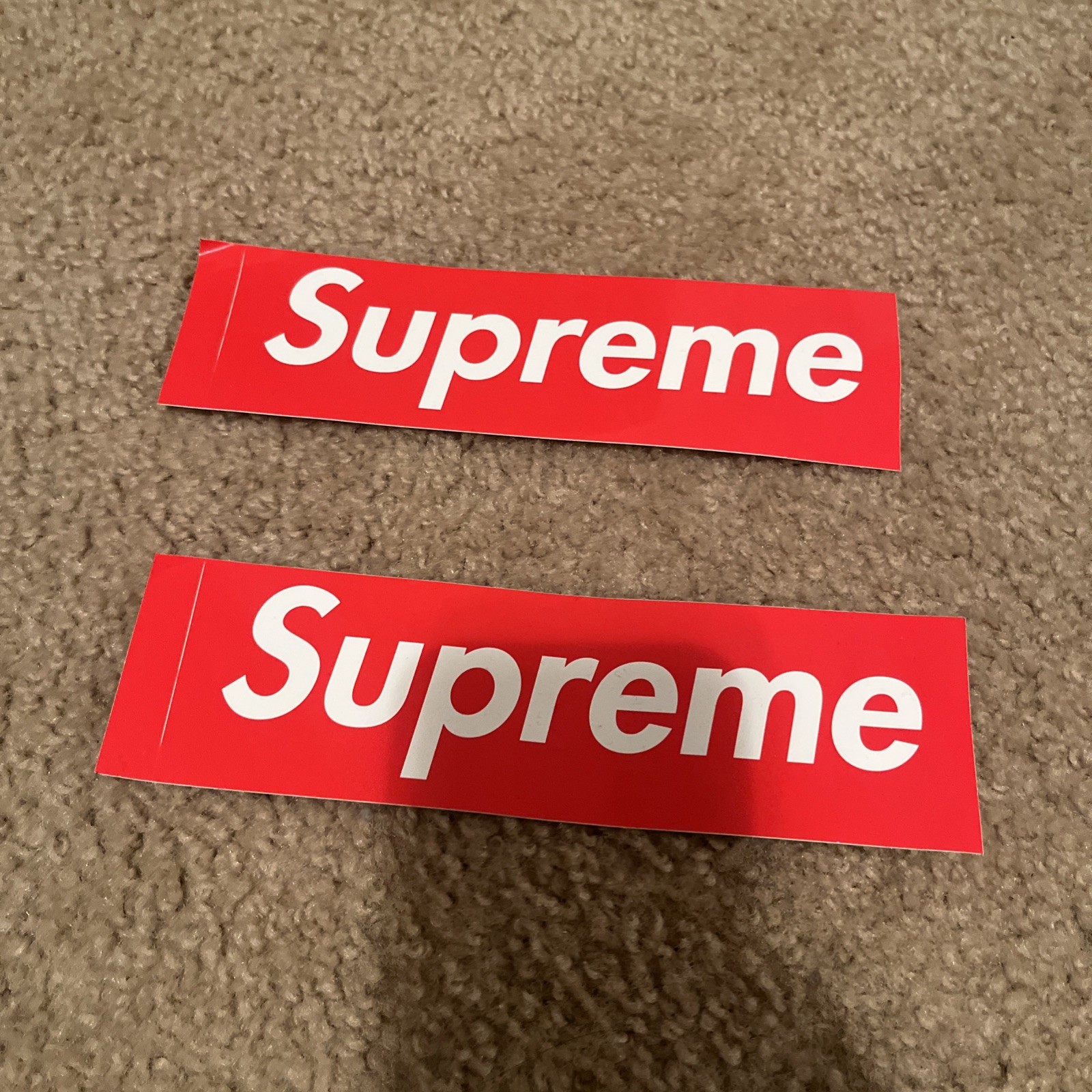 Original Supreme White Plastic Shopping Bag Red Box Logo 15” x 23”With Stickers