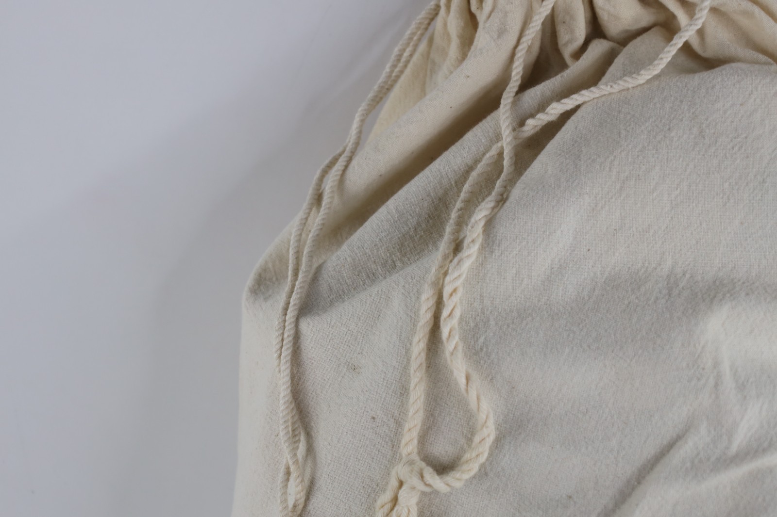 Vintage 70s Distressed Ashland College University Canvas Cinch Top Bag Cream USA