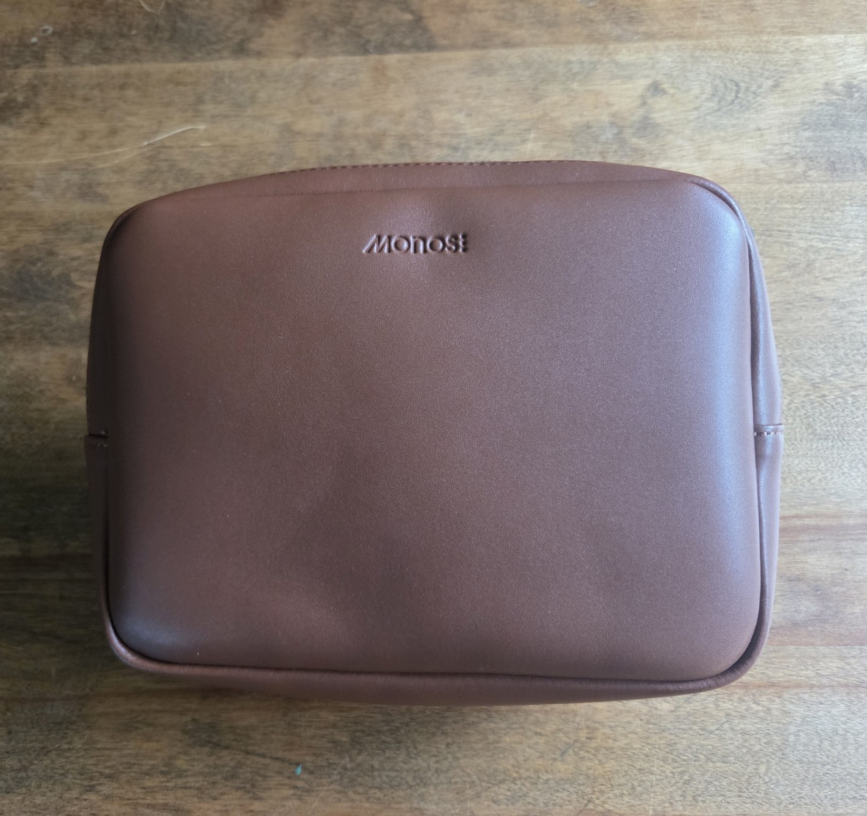 Monos Brown Solid Zip Belt Bag & Fanny Pack Pouch, Lined Unisex Adults