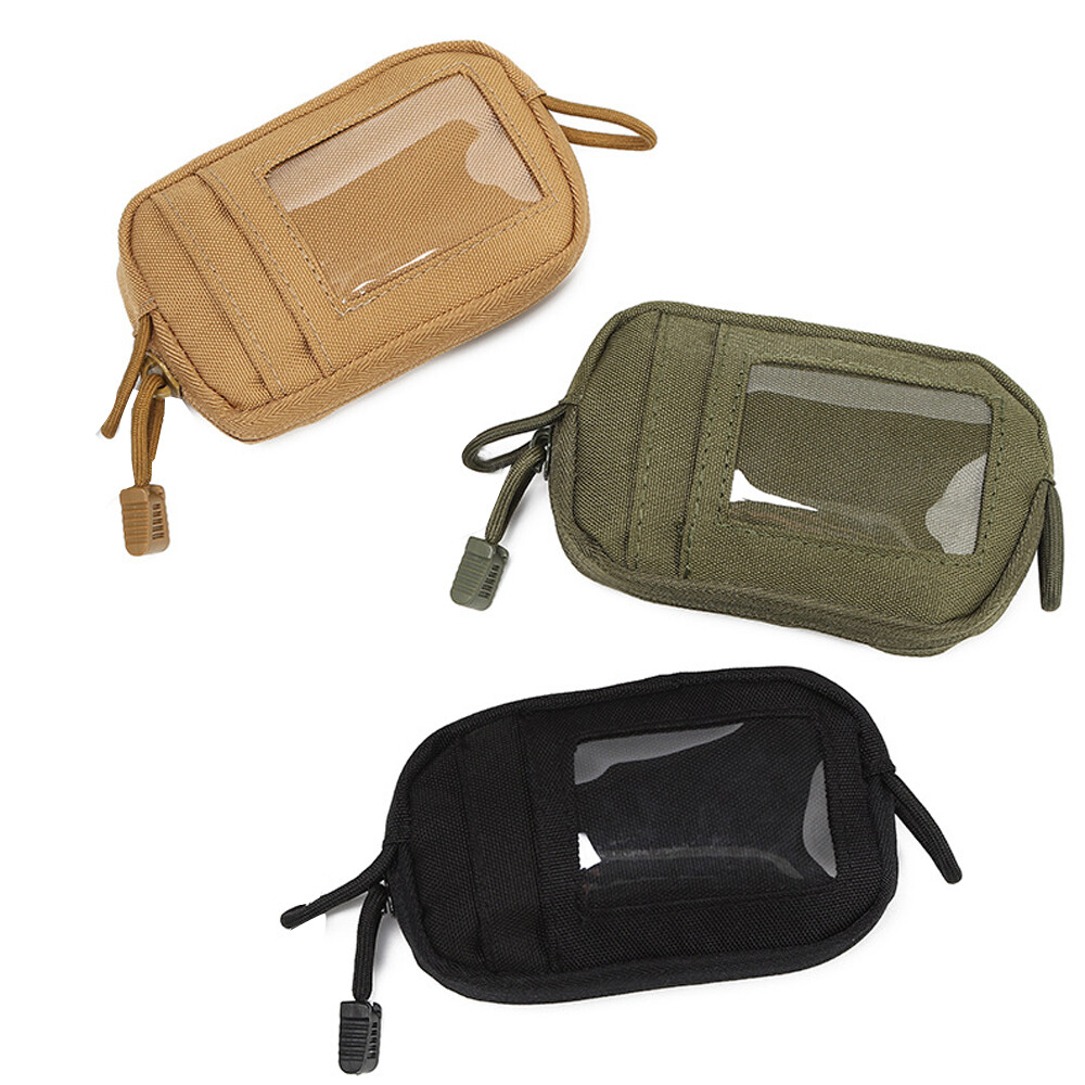 Tactical EDC Pouch Card Key Wallet Bag Zipper Coin Purse Military Mini Waist Bag