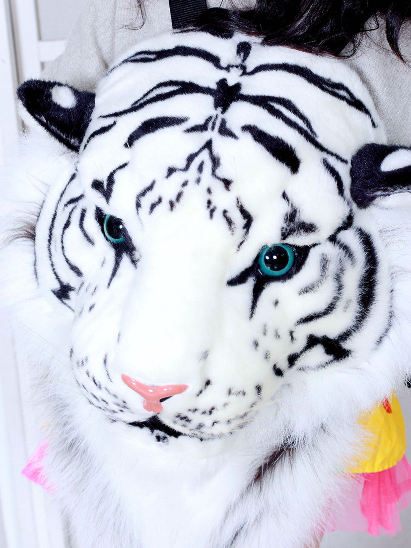 30/60cm Tiger Head Bag tiger backpack plush Doll toy backpack travel party gift