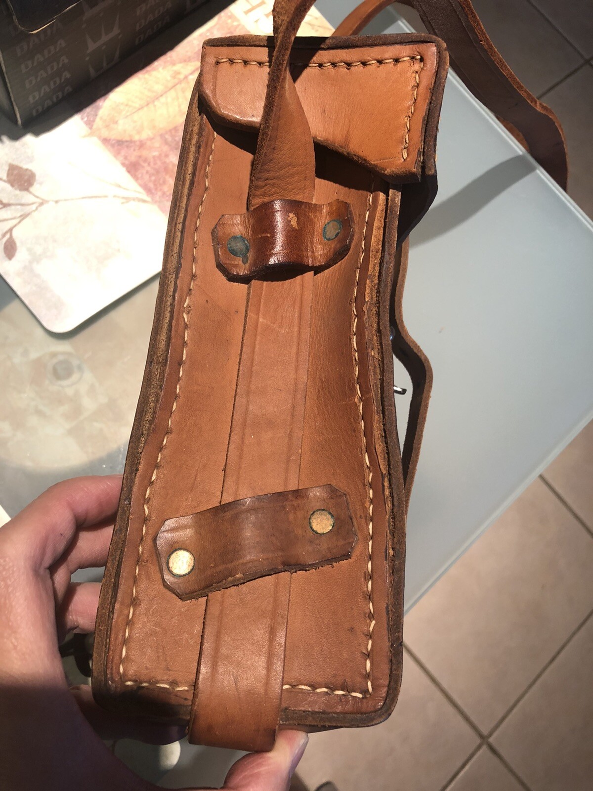 Vintage Stelzig Saddlery Co Cross Rectangular Bag .