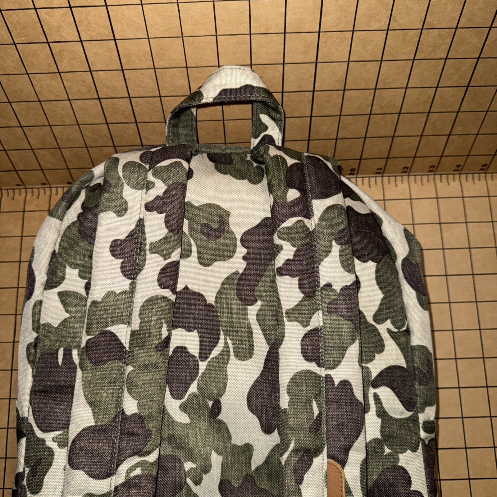 Herschel Supply Co Camo Backpack 15” Canvas Army Green School Laptop Utility Bag