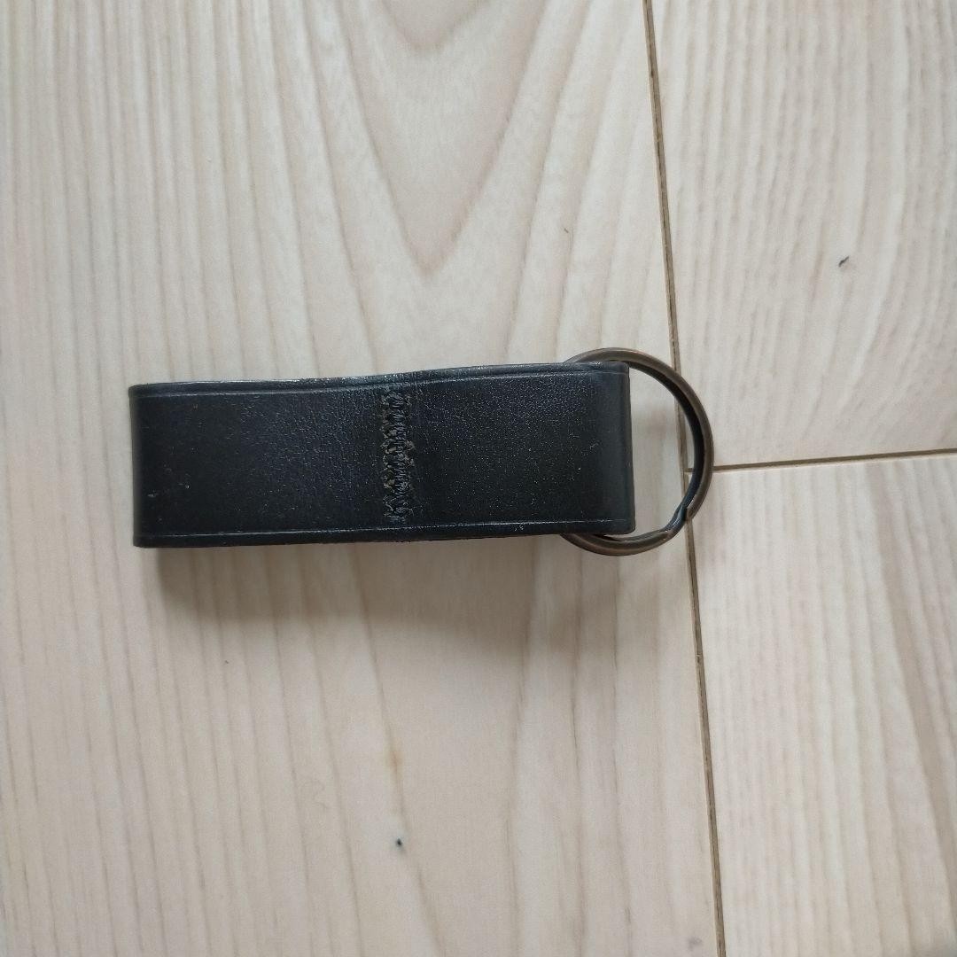 Porter Heat Black Leather Shoulder Strap 3.8cm with Keyring & Metal Clip