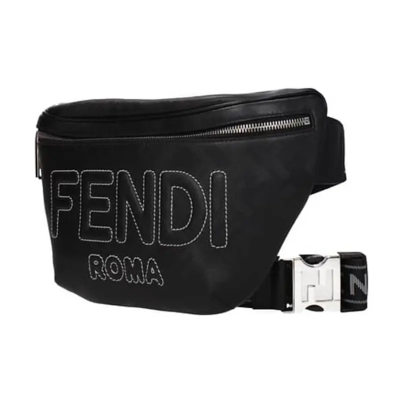 FENDI Zip Closure Single Shoulder Crossbody Waist Bag Men’s 14.2×3.5×7.1 in