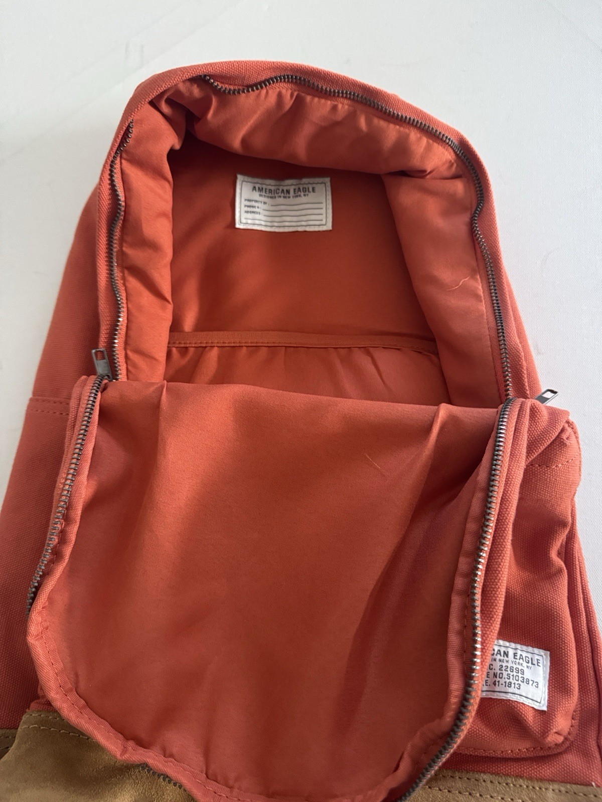 Orange Canvas Backpack American Eagle