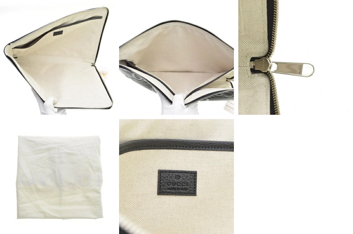 Gucci 792262 Jumbo GG Medium Travel Clutch Bag Leather Bag