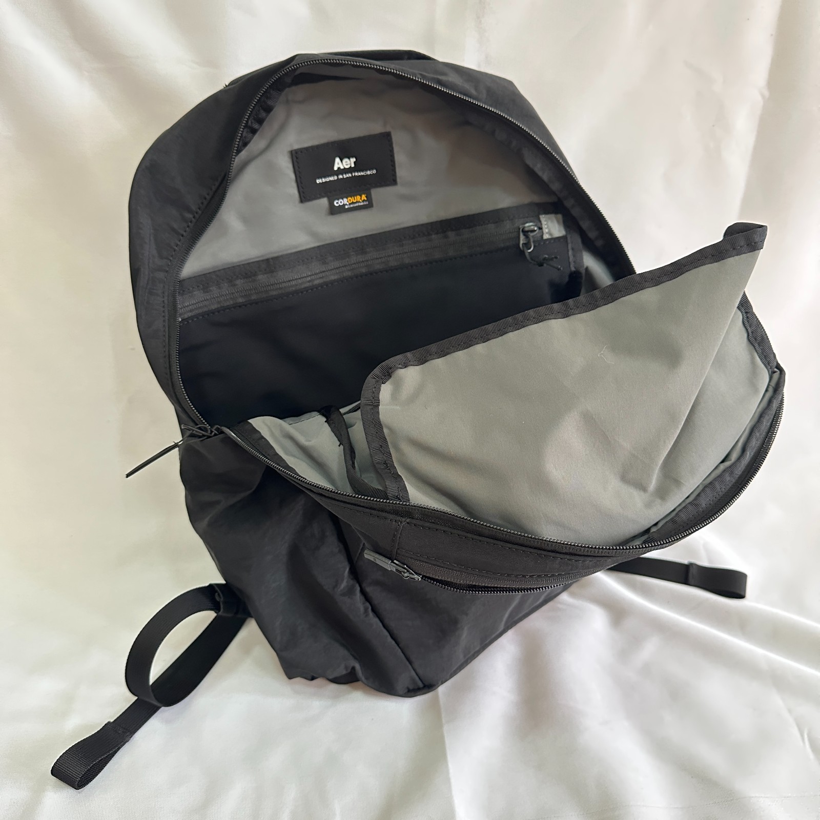 Aer Go Pack 2 20L Black – Packable Lightweight Travel Backpack for 16″ Laptop, B