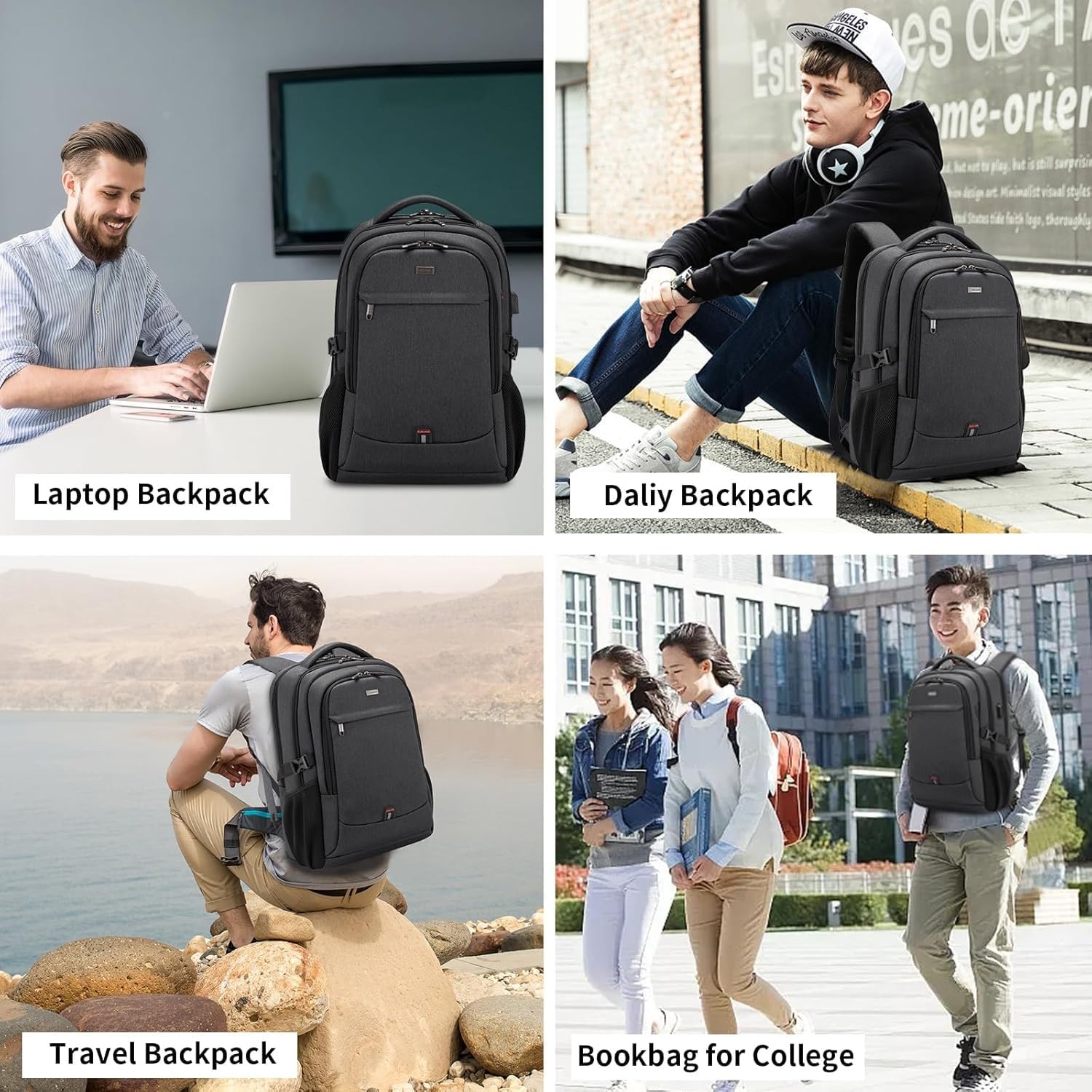 17 Inch Laptop Backpack for Travel Water Resistant College Backpack for Men/W…
