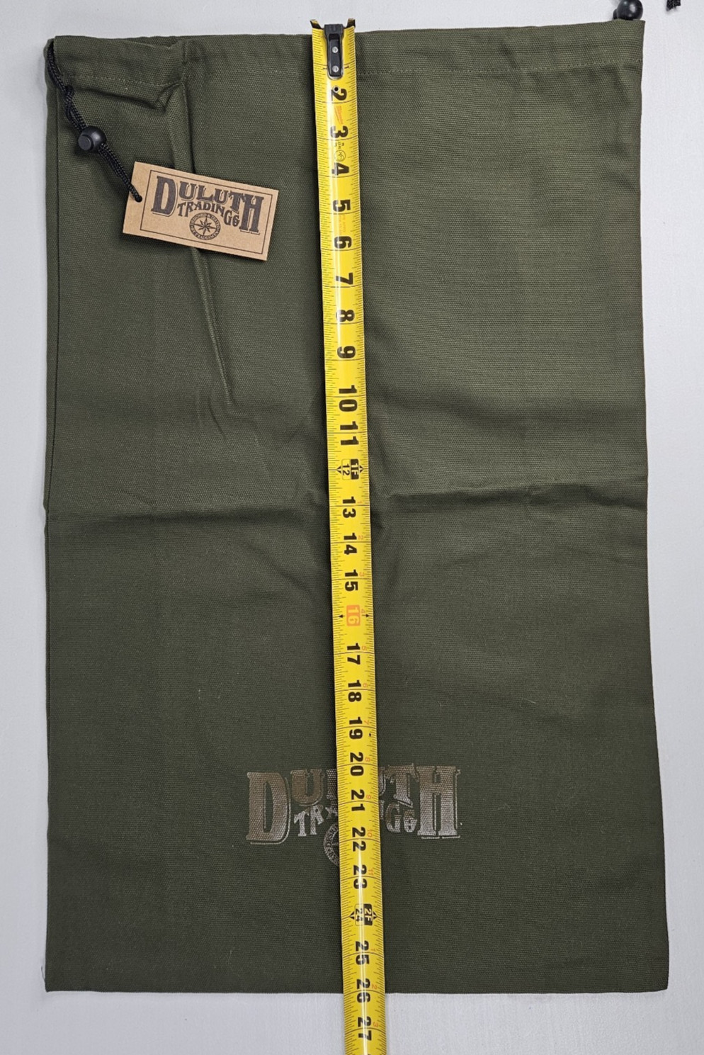 3x Duluth Trading Company Cotton Canvas Drawstring Laundry Tote Bag