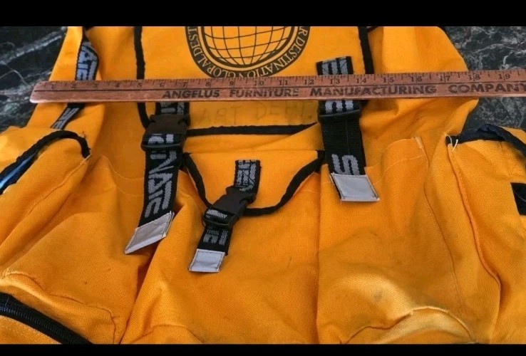 Senate OG Travel Gear Backpack YELLOW VTG Rollerblade Skate Holder Bag RaRe READ