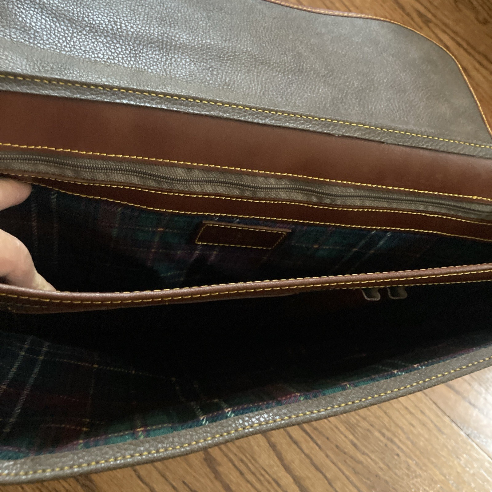 Vintage PLAYBOY Brand Brown Leather Briefcase and Detachable Strap