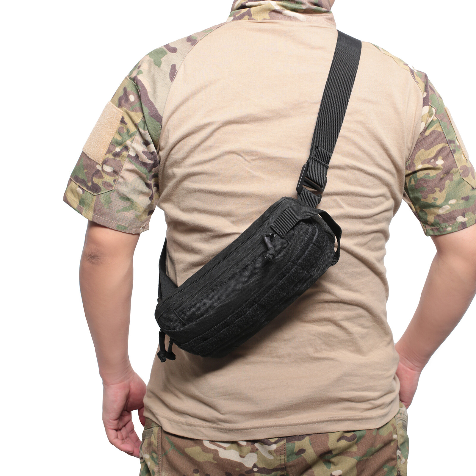 Tactical Molle Sling Bag Chest Shoulder Daypack Crossbody EDC Utility Phone Bag