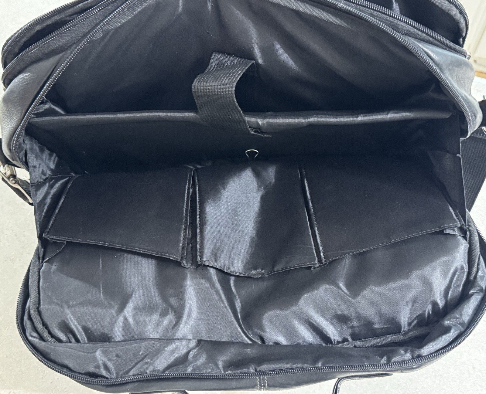 Wilson Black Leather Messenger Bag