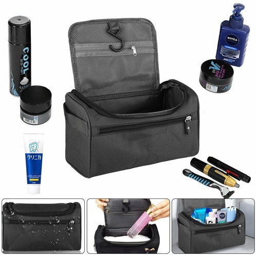 Men Women Travel Toiletry Bag Wash Kit Cosmetics Shaving Makeup Case Organizer