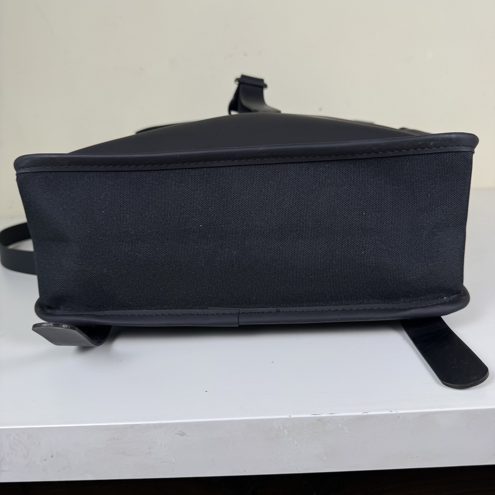 RAINS Waterproof Backpack Black Matte Minimalist Laptop Bag