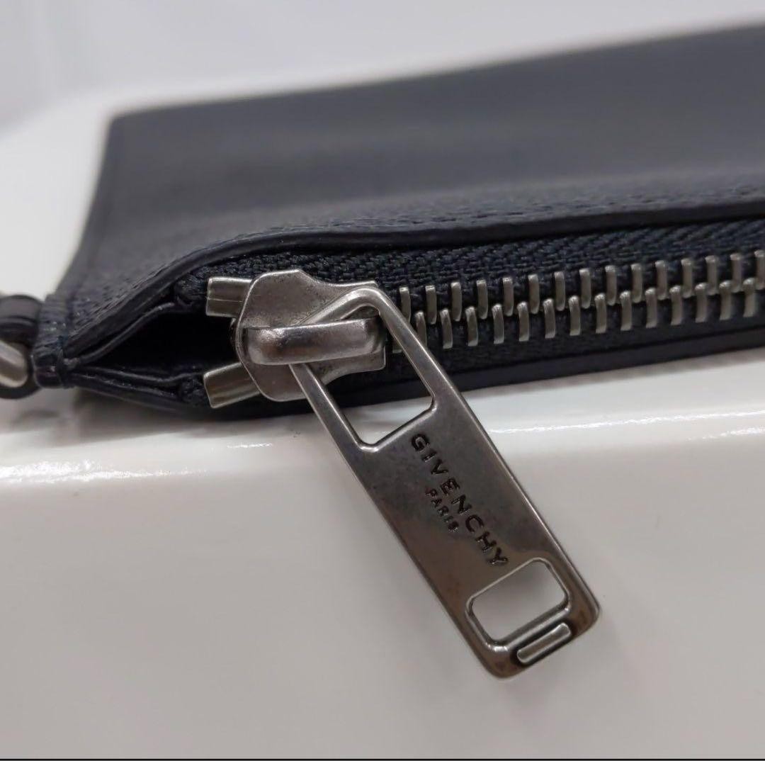 Givenchy Black Cotton Leather Clutch Bag Men’s Size 30cm Vintage