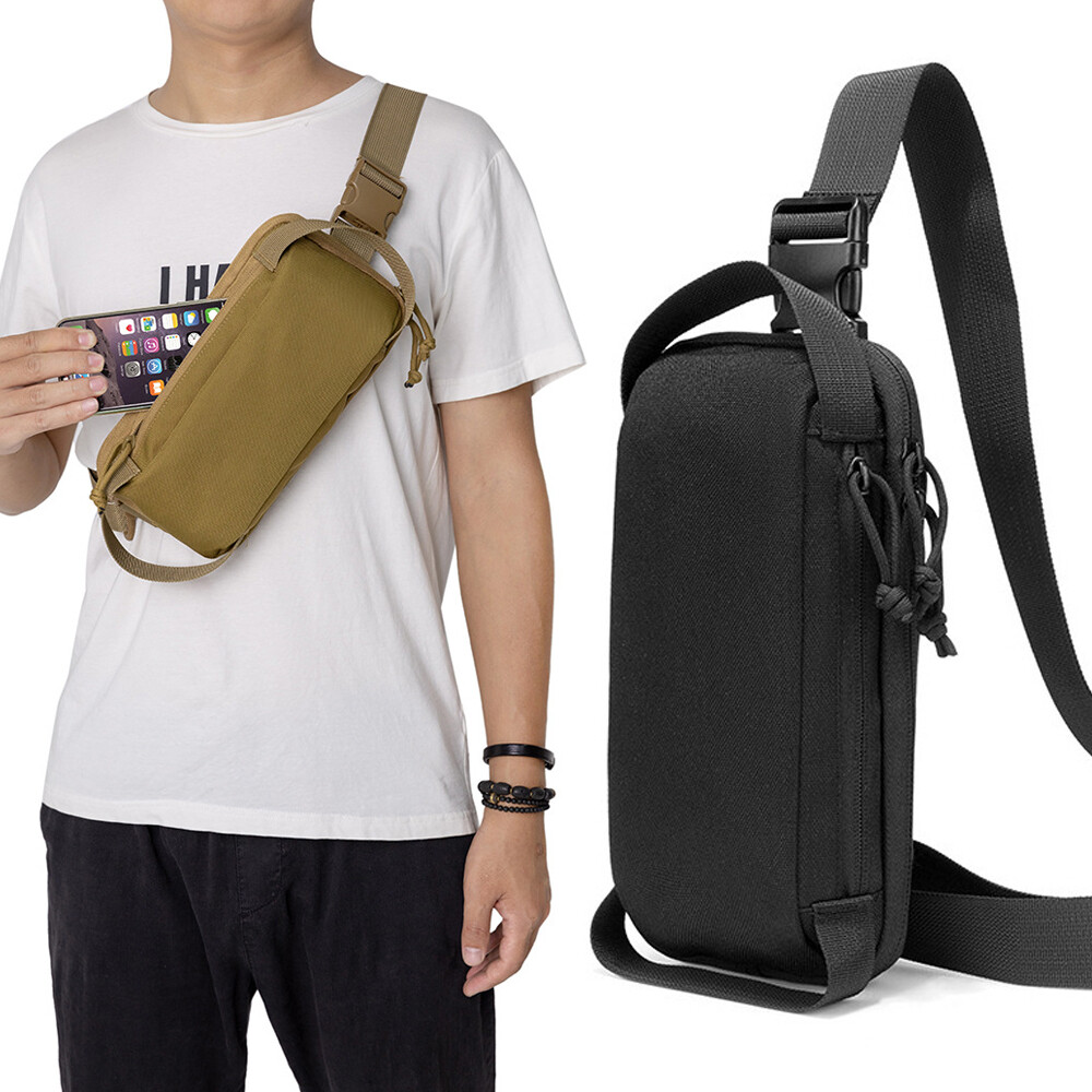 TACTICAL Compact EDC Chest Bag Concealed Carry Shoulder Bag for Travel Hiking