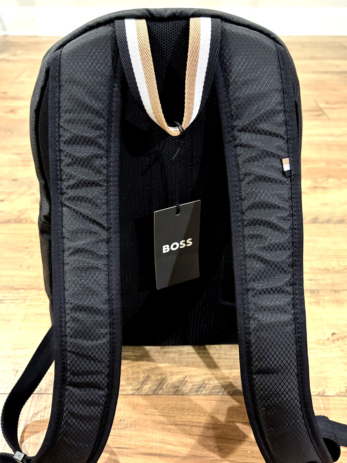 Hugo BOSS Pixel Backpack Black Ripstop Laptop Sleeve 17″ NWT Designer Urban Bag