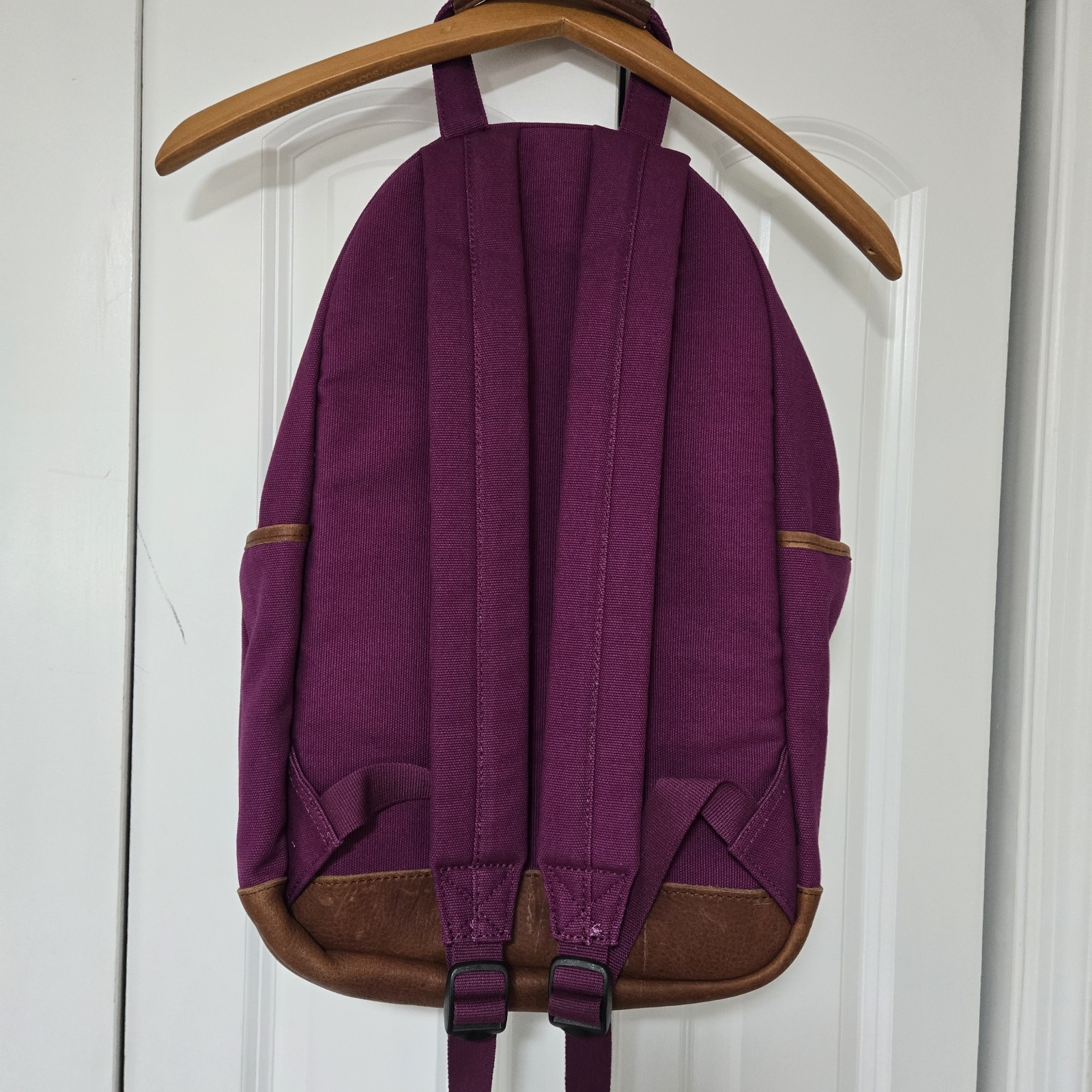 Duluth Trading Mixed Media Backpack Lifetime Canvas Leather Bottom NEW WITH TAGS