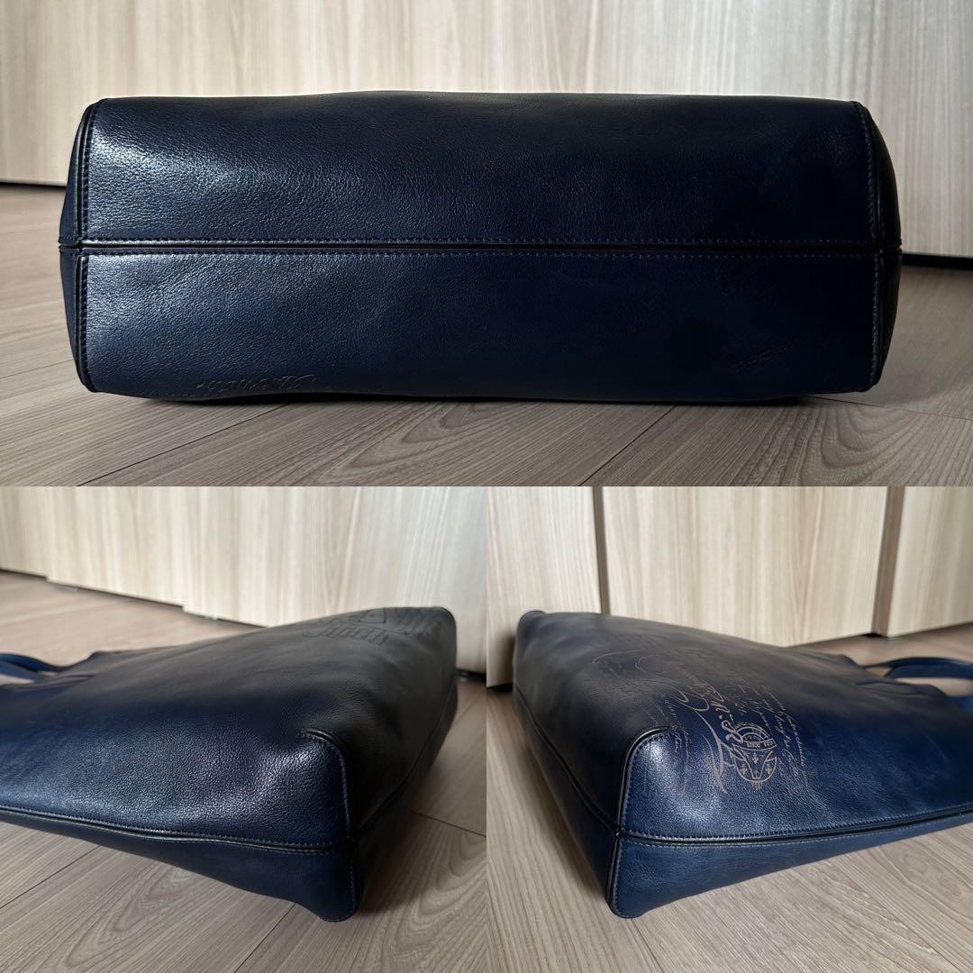 Custom 1 Million Berluti Vitello Fiore Leather Tote Bag Limited Edition Blue