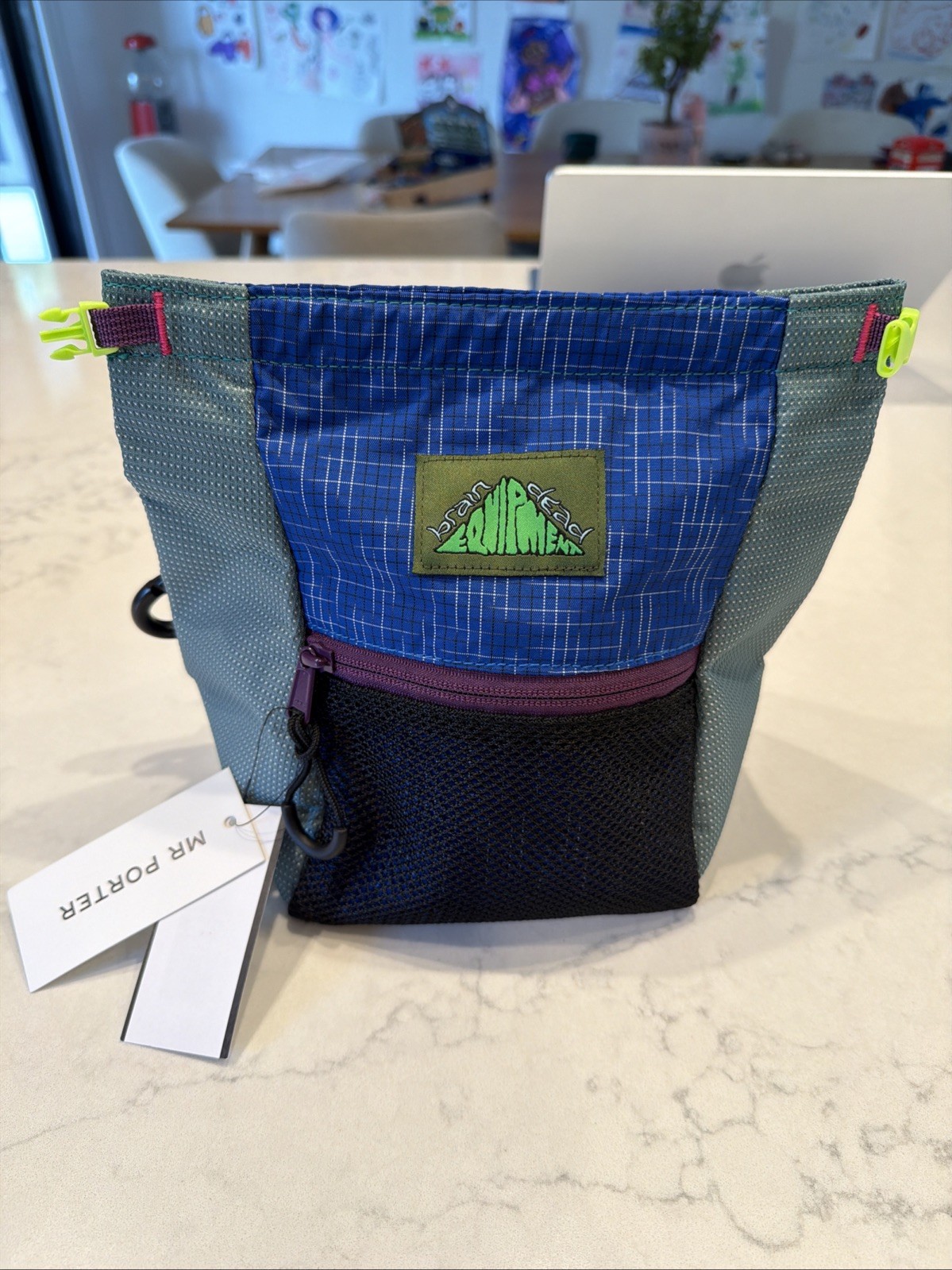 Brain Dead Equipment Chalk Bucket Bag Nylon Magnetic Closure NWT Carabiner