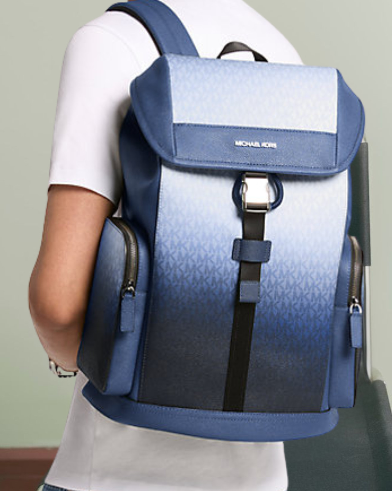 Michael Kors Medium Cooper Men Travel Laptop Backpack Ombré City Logo Variation