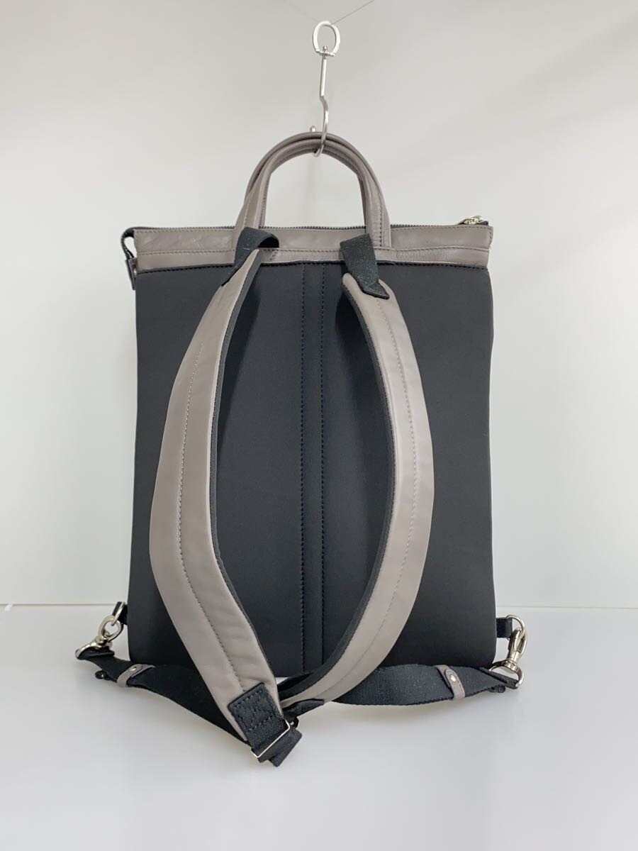 ultima TOKYO Leather Backpack, Gray, Plain