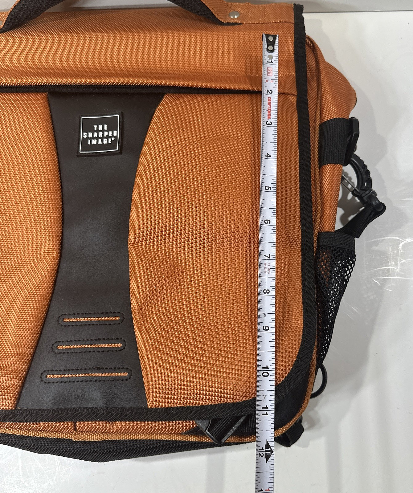 The Sharper Image Airtek Collection Orange LAPTOP Backpack Messenger Bag MSRP140