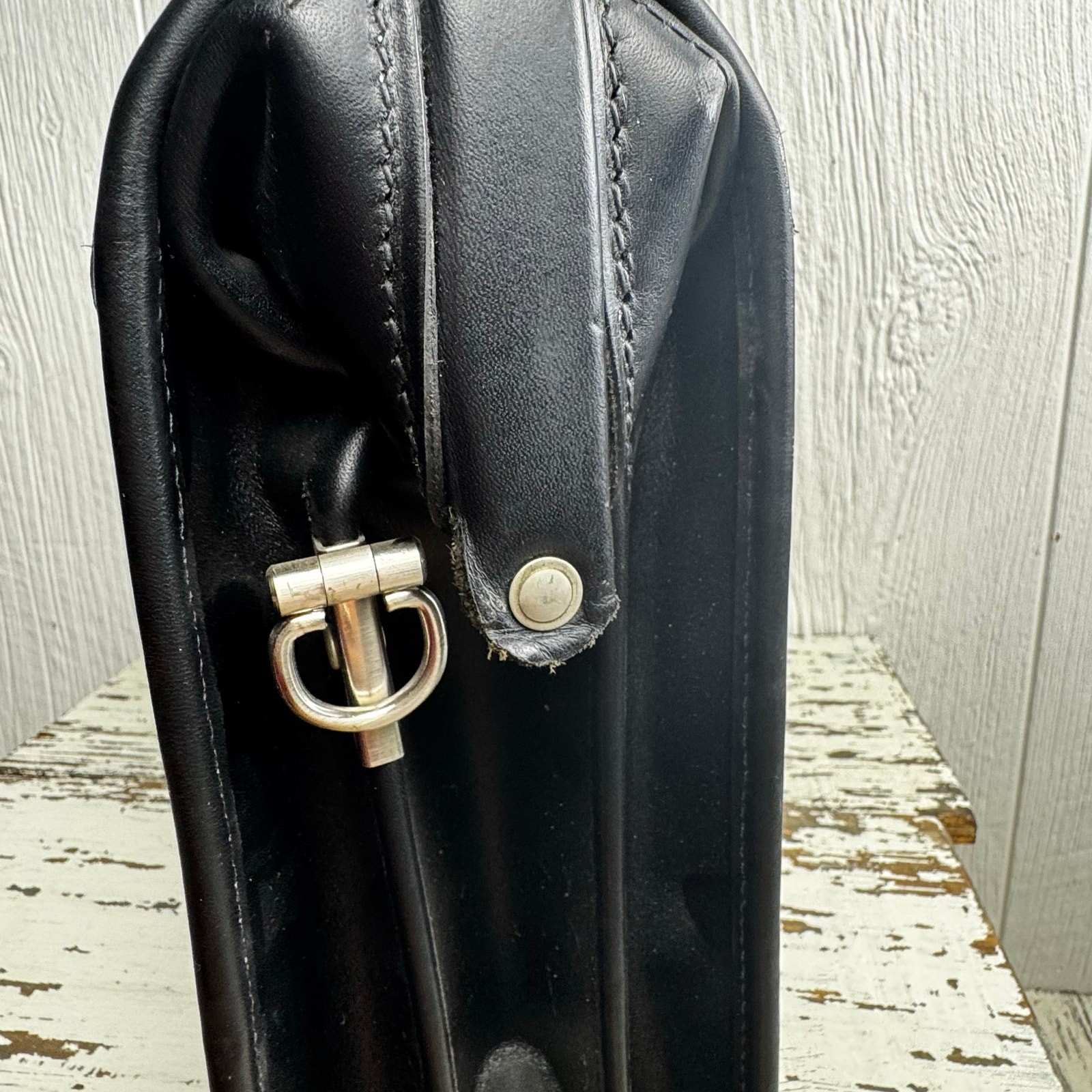 Schlesinger Black Leather Trim Attache Briefcase Combination Locking File Doctor