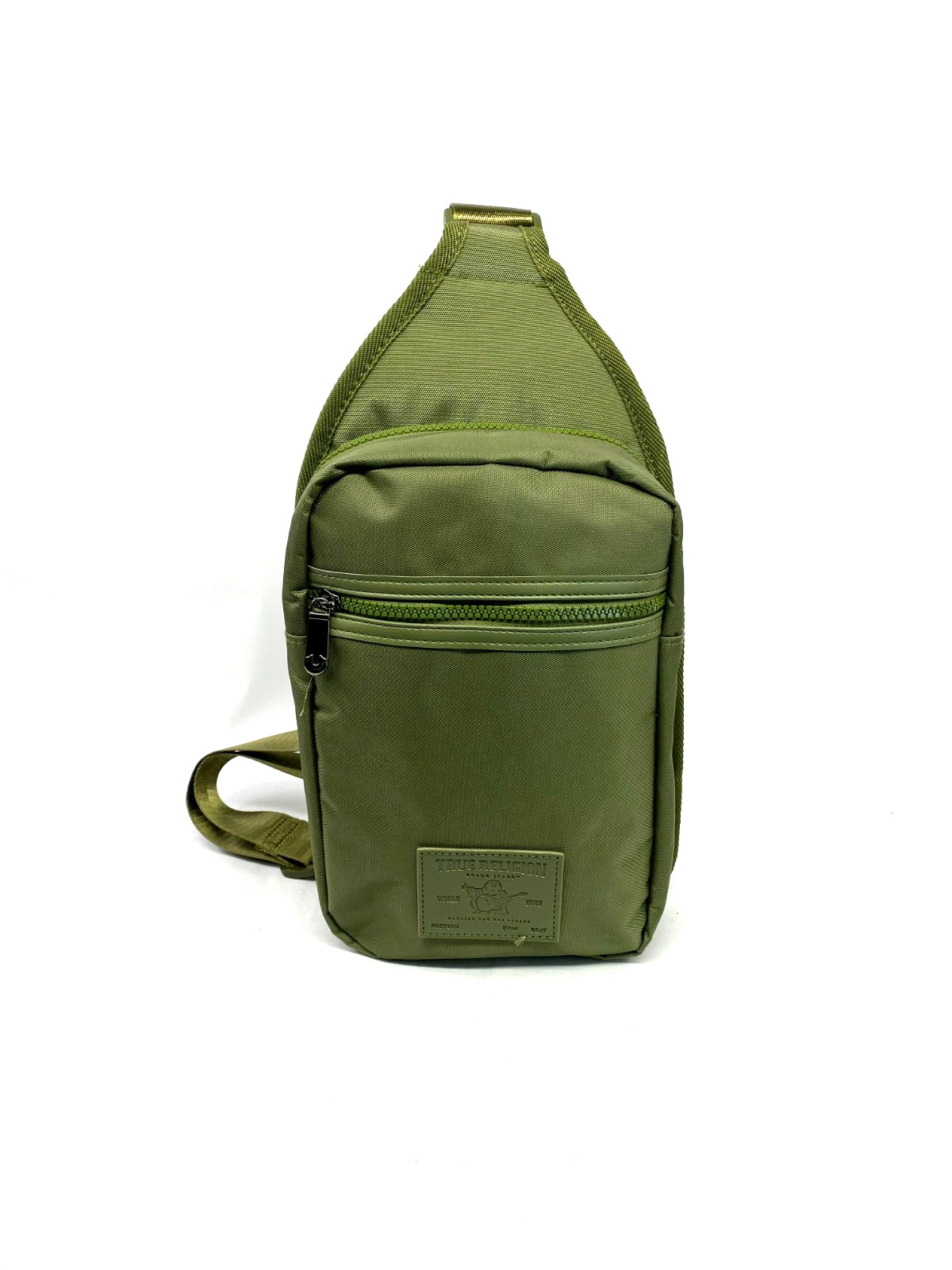 True Religion Yeta 2.0 Men’s Crossbody Bag Sling Bag Buddha Patch Olive
