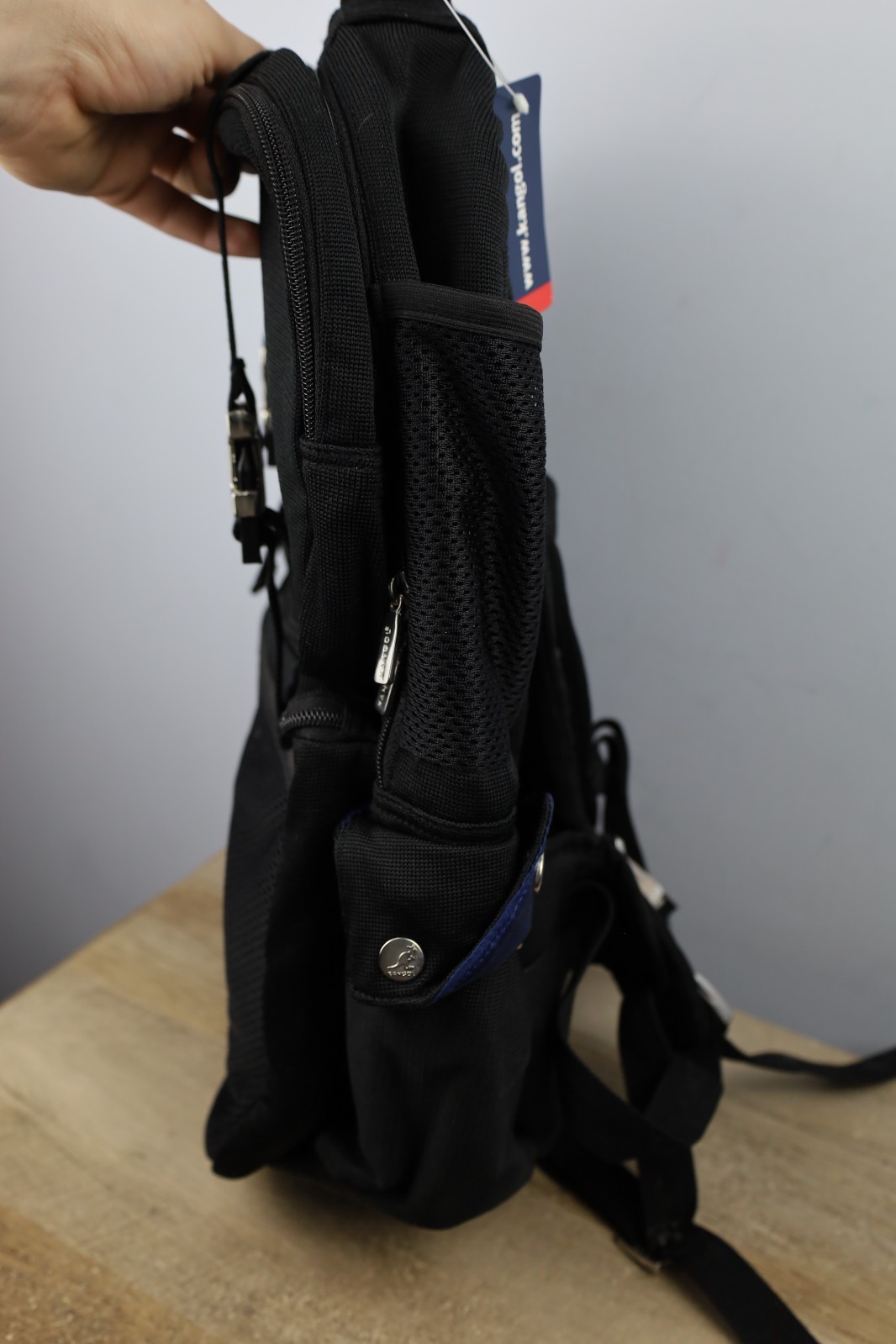 Y2K Kangol Tropic Black Back Pack Buckle Large Capacity NWT