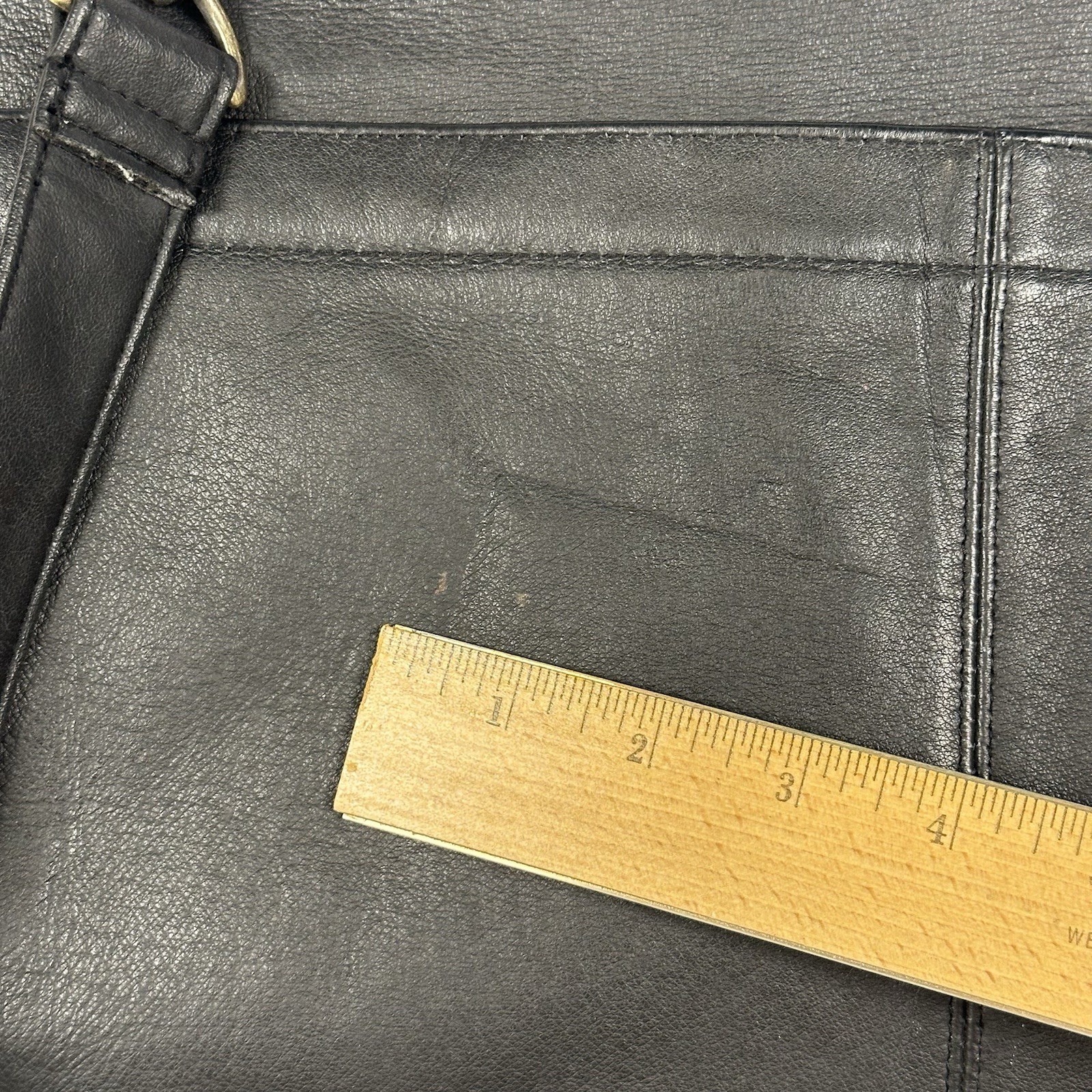 Vintage Bill Blass Leather Briefcase Messenger Bag Black Multi Pocket Work