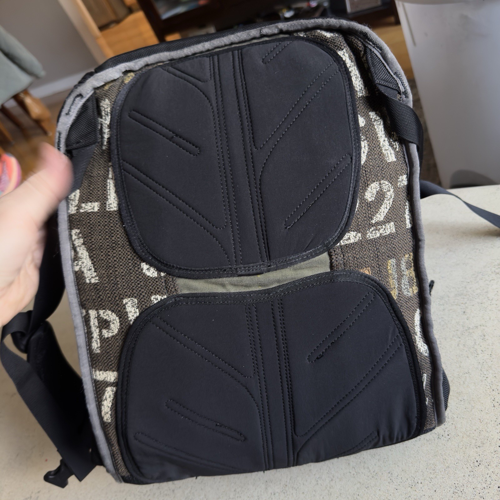 Vintage TIMBUK2 Commuter Backpack Laptop Waxed Canvas Tapestry Made In SF