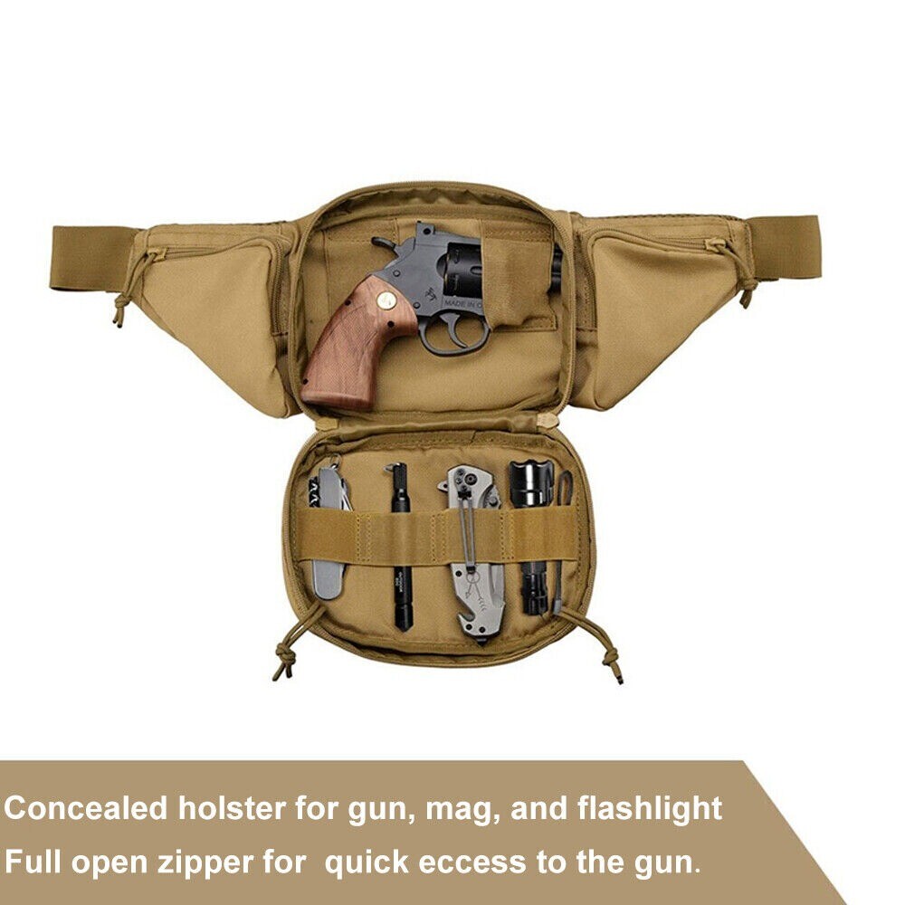 Molle Tactical Military Bag Concealed Gun Bag Carry Magazine Waist Pouch Holster