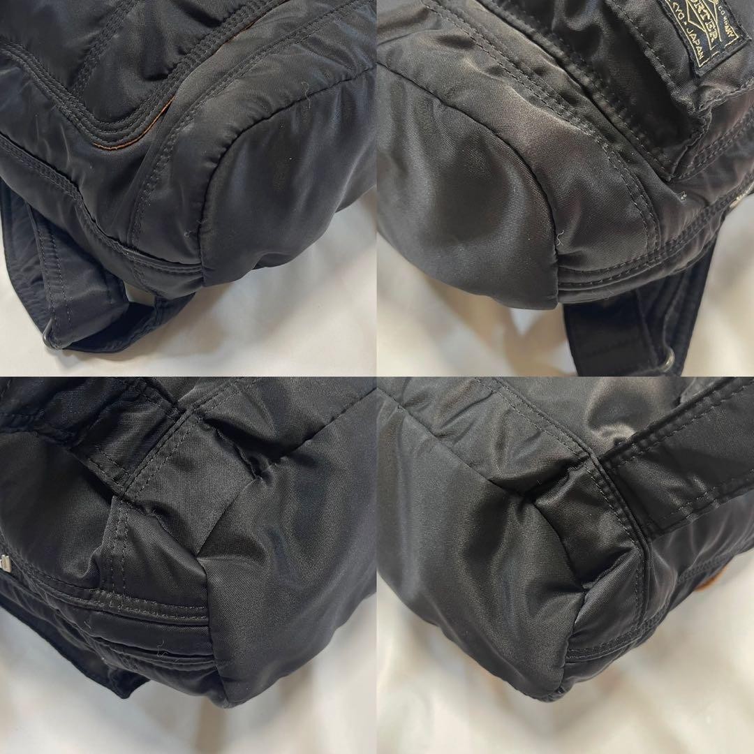 PORTER TANKER Backpack Nylon Black Used 37.5cm 28 to 32cm Authentic