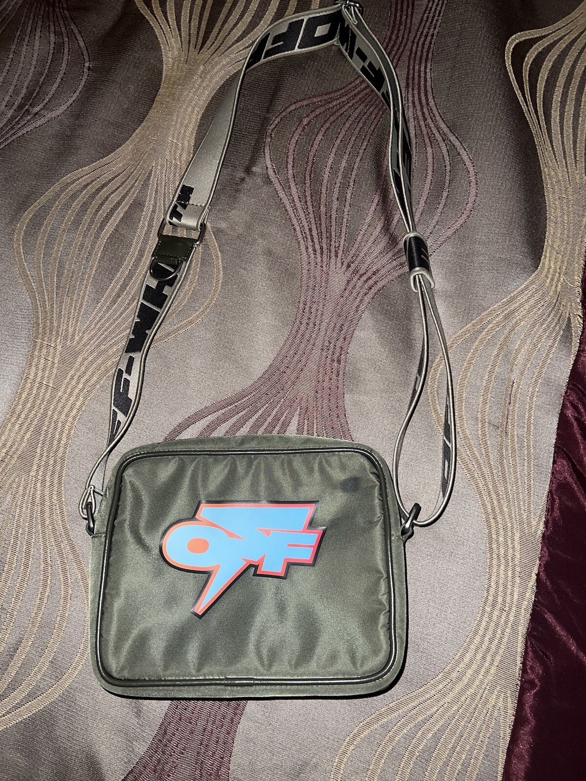 Off White Cross Body Bag Green . Brand New No Tags